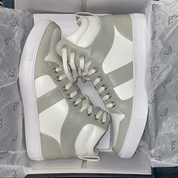 Vance Co. Jarius Men's Shoes Size 8.5 US High-Top Sneakers-White / Grey-New - Picture 2 of 7